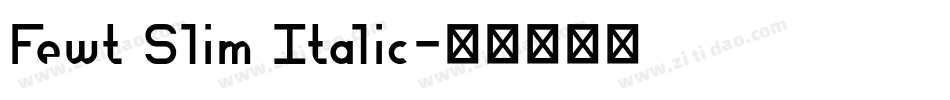 Fewt Slim Italic字体转换